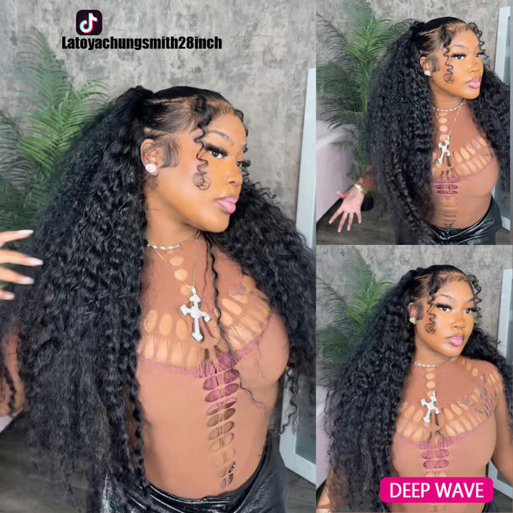 ALIGLOSSY 13x4 HD Lace Front Human Hair Wig – Straight, Body Wave, Deep Wave, Water Wave & Loose Deep Wave