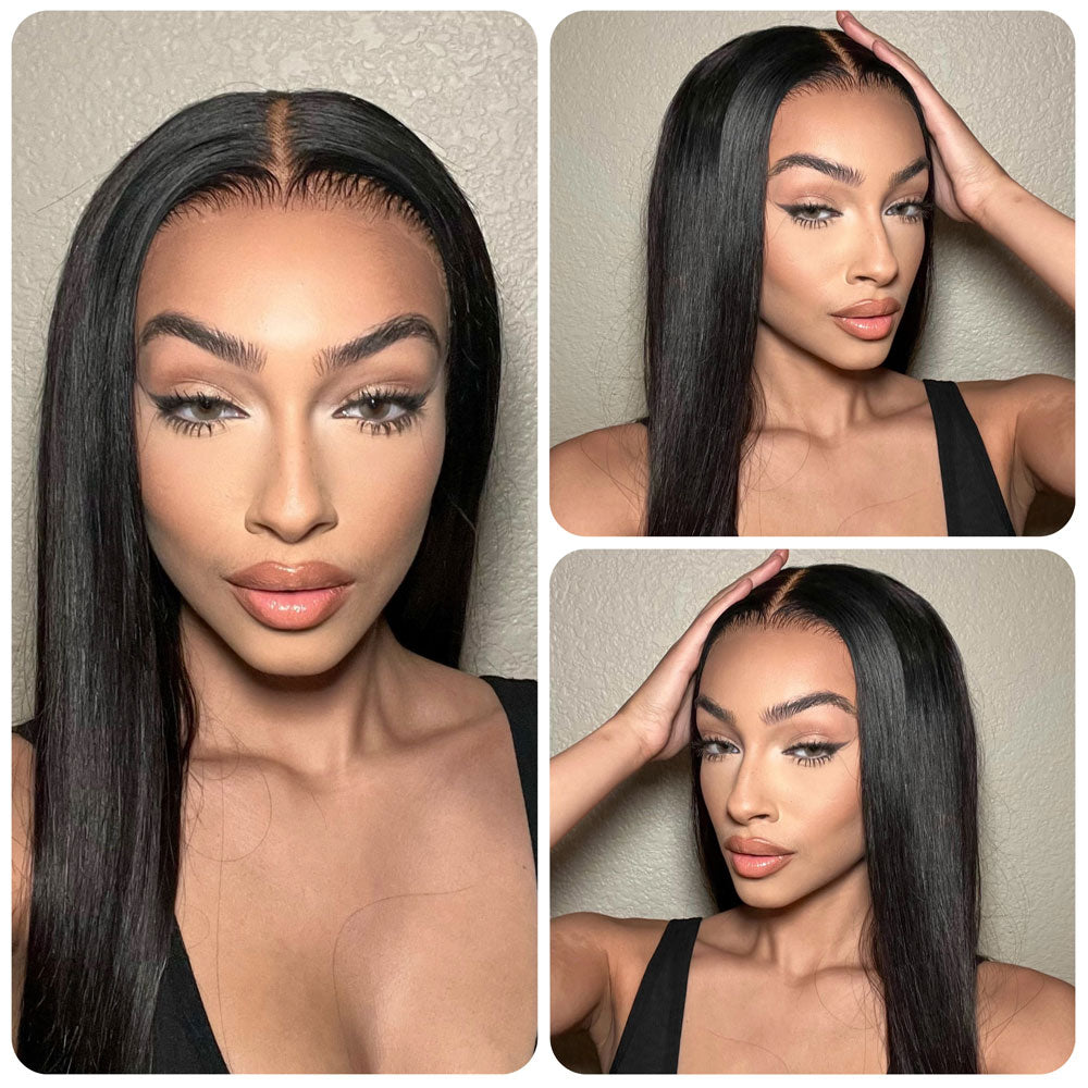 ALIGLOSSY Glueless Straight Wig (180% Density) - Beginner Friendly & Ready-to-Wear
