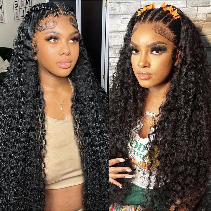 ALIGLOSSY 13 x 4 13 x 6 Water Wave Human Hair Wigs 13 by 4 13 by 6 Lace Frontal Wig
