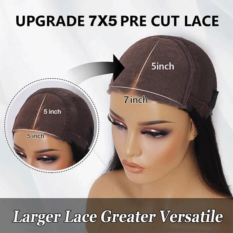 ALIGLOSSY Glueless Straight Wig (180% Density) - Beginner Friendly & Ready-to-Wear