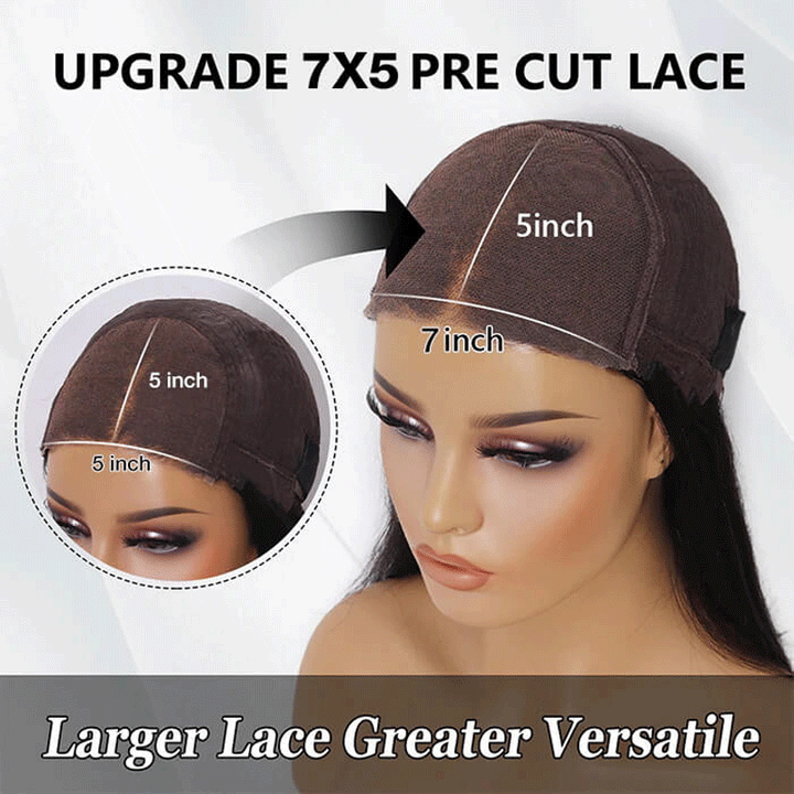 ALIGLOSSY Glueless Straight Wig (180% Density) - Beginner Friendly & Ready-to-Wear