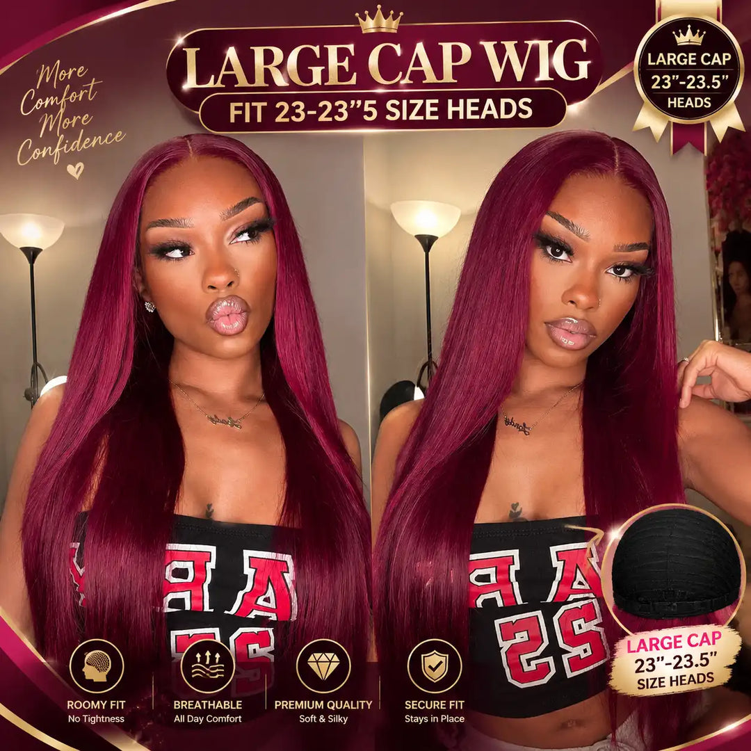 large-cap-23.5-inch-99j-burgundy-straight-human-hair-wig