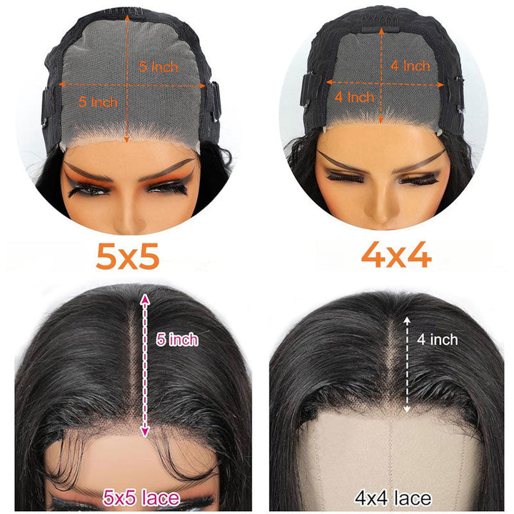 ALIGLOSSY Glueless Straight Wig (180% Density) - Beginner Friendly & Ready-to-Wear
