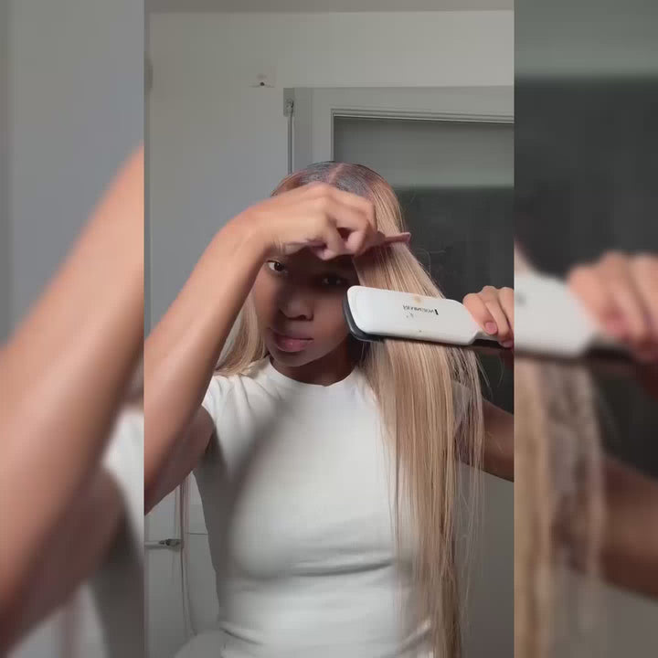 Balayage Blonde Highlight Body Wave Human Hair Wig 180 Density Natural Look