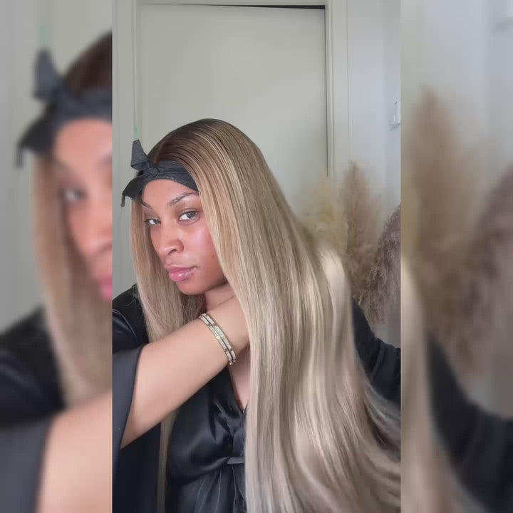 13x6 HD Lace Front Balayage Blonde Highlight Body Wave Human Hair Wig