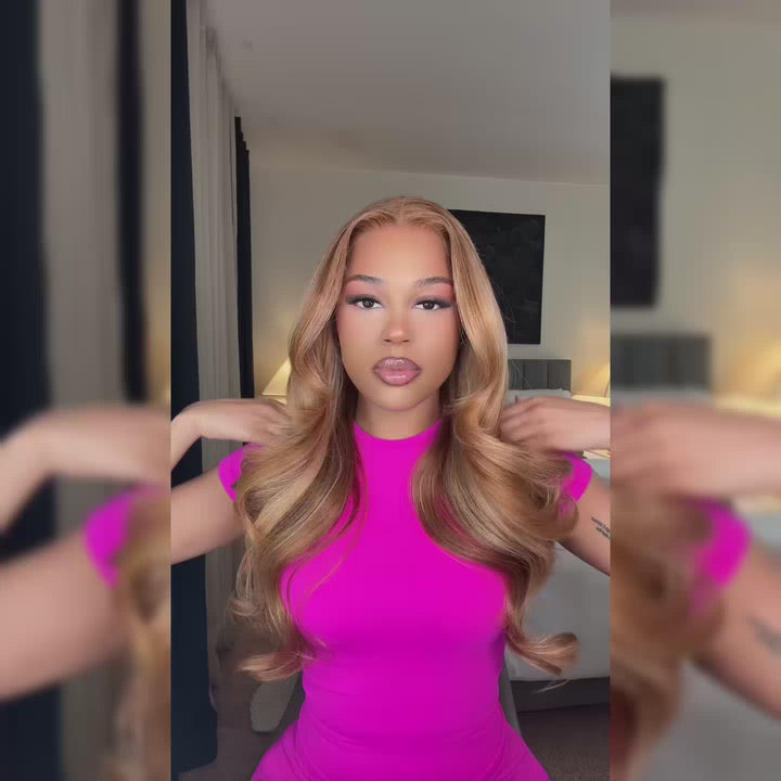 Wear Go Glueless P4/27 Highlight Body Wave Human Hair Wig 4x4 5x5 HD Lace Closure Pre Cut