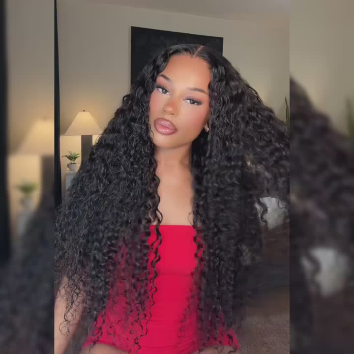 ALIGLOSSY Pre-Everything Wear Go GLUELESS WATER WAVE LACE FRONT WIG