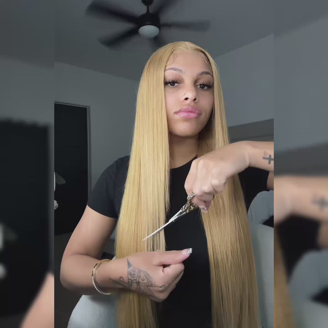 Wear Go Glueless Honey Blonde Straight Human Hair Wig Review
