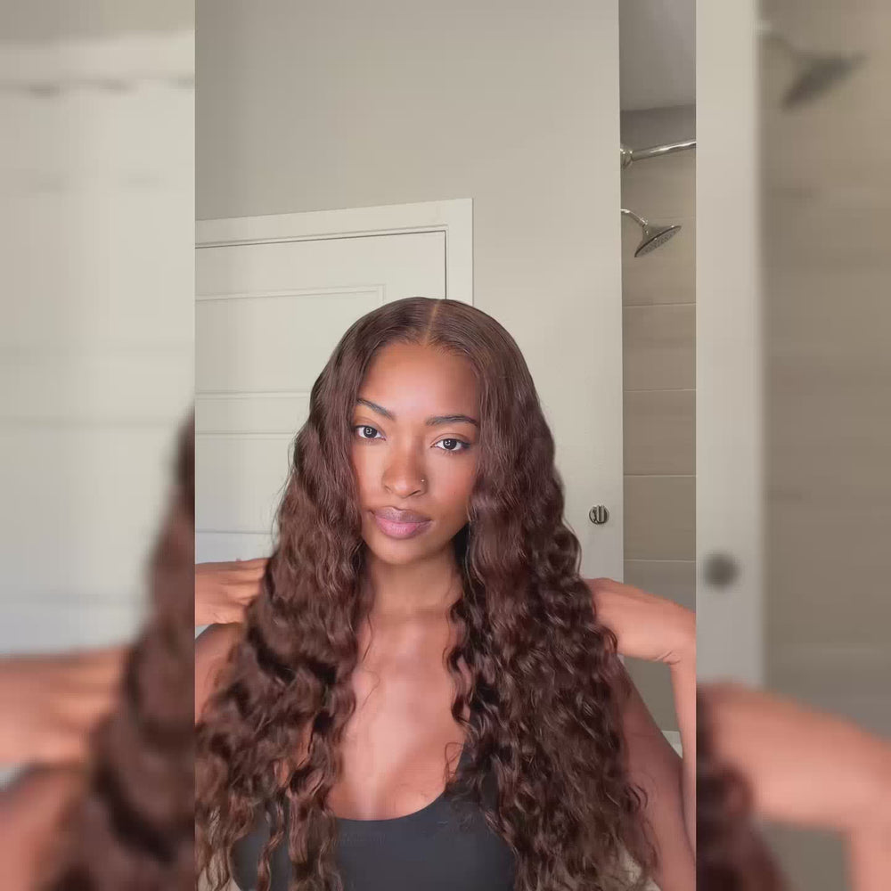 Wear Go Glueless Chocolate Brown Deep Wave Human Hair Wig Review