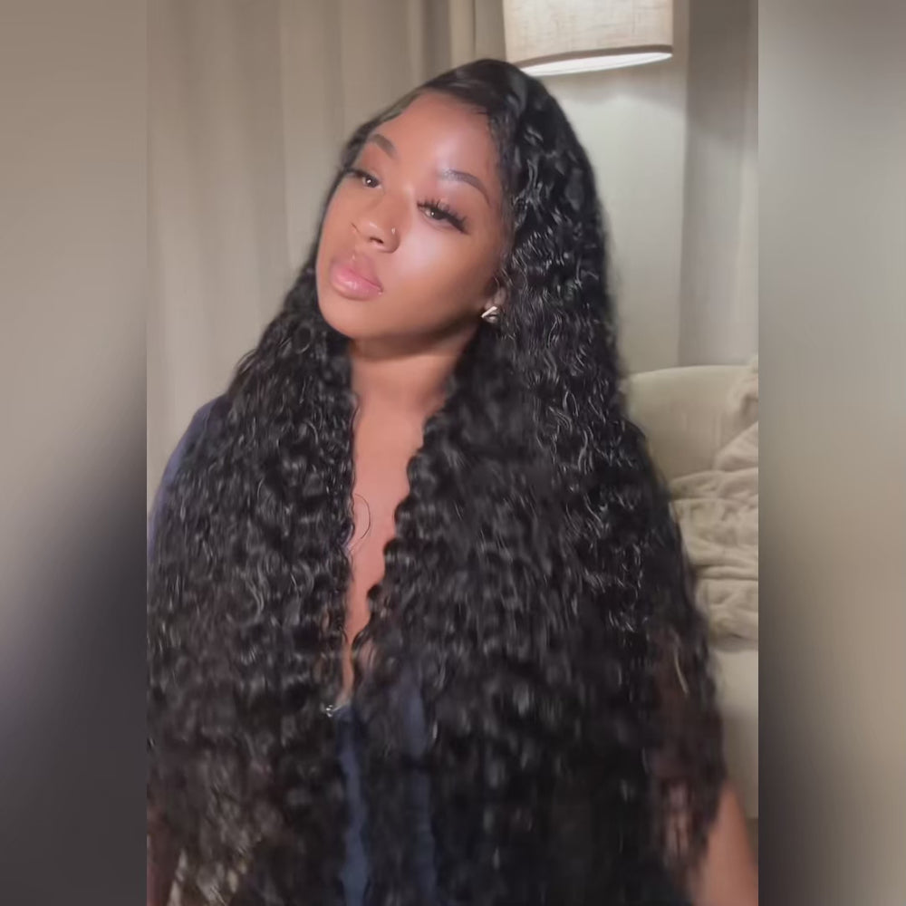 30 32 34 36 38 40 Inch Bussdown 250% High Density Extra Long 13x4 Deep Wave Lace Front Human Hair Wig Install Reviews