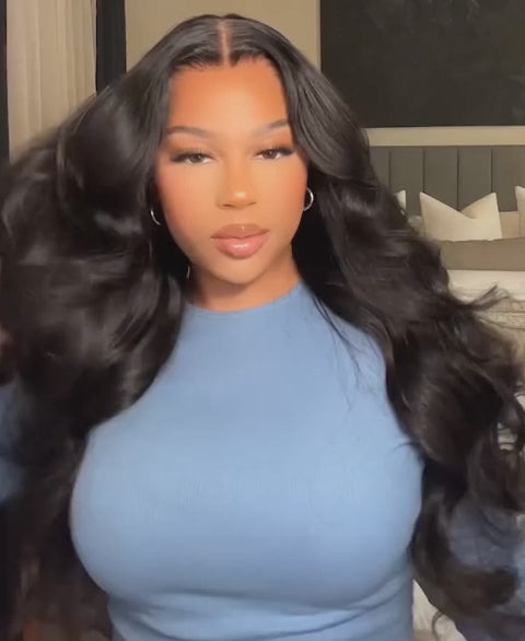 ALIGLOSSY 200 250 Density 13x6 HD Lace Front Body Wave Human Hair Wigs thick full look
