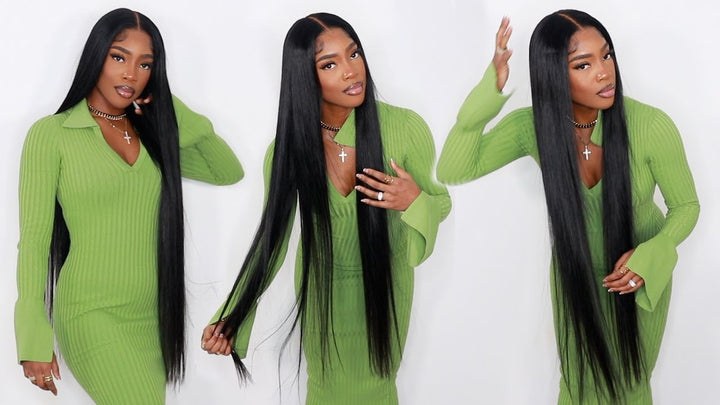 30 Inch Buss Down Wig 32 34 36 38 Knee Length Long Lace Front Human Hair Wigs