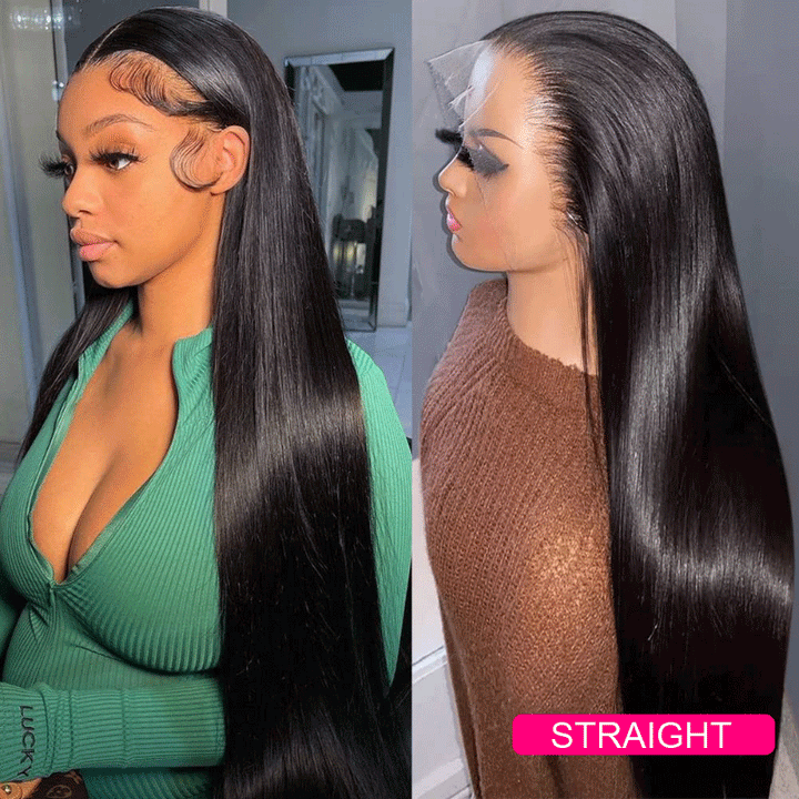 ALIGLOSSY 13x4 HD Lace Front Human Hair Wig – Straight, Body Wave, Deep Wave, Water Wave & Loose Deep Wave