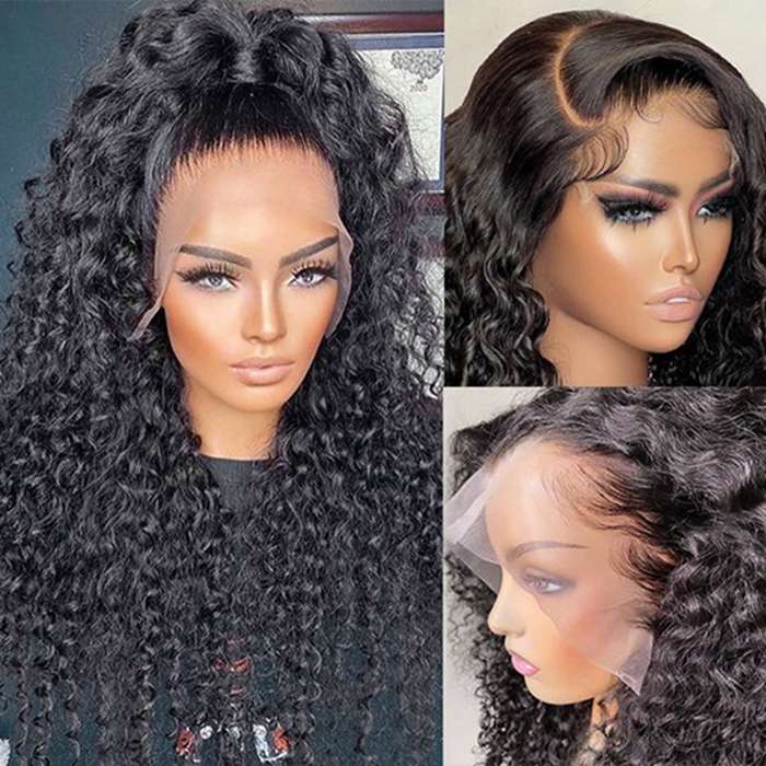 ALIGLOSSY 13 by 4 13 by 6 Lace Frontal Wig 13 * 4 13 * 6 Water Wave Human Hair Wigs