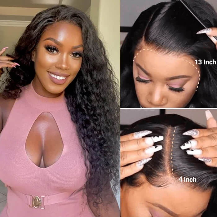 ALIGLOSSY 13 x 4 13 x 6 Water Wave Human Hair Wigs 13 by 4 13 by 6 Lace Frontal Wig