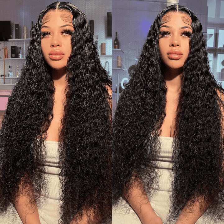 ALIGLOSSY 13 by 4 13 by 6 Lace Frontal Wig 13 * 4 13 * 6 Water Wave Human Hair Wigs